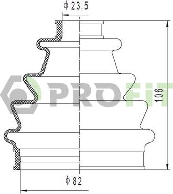 Profit 2710-0042 XLB - Joint-soufflet, arbre de commande cwaw.fr