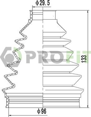 Profit 2710-0055 XLB - Joint-soufflet, arbre de commande cwaw.fr