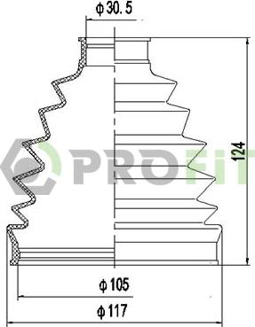 Profit 2710-0057 XLB - Joint-soufflet, arbre de commande cwaw.fr