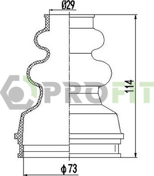 Profit 2710-0008 XLB - Joint-soufflet, arbre de commande cwaw.fr