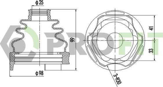 Profit 2710-0002 XLB - Joint-soufflet, arbre de commande cwaw.fr