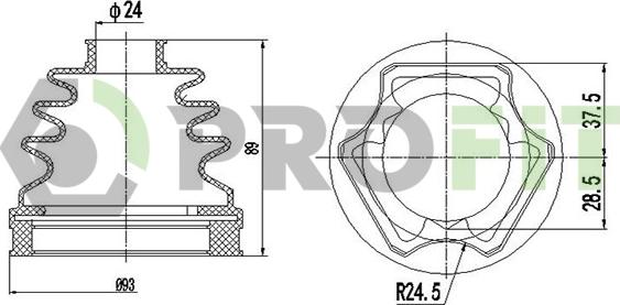 Profit 2710-0019 XLB - Joint-soufflet, arbre de commande cwaw.fr