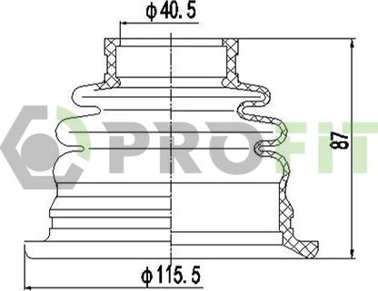 Profit 2710-0015 XLB - Joint-soufflet, arbre de commande cwaw.fr