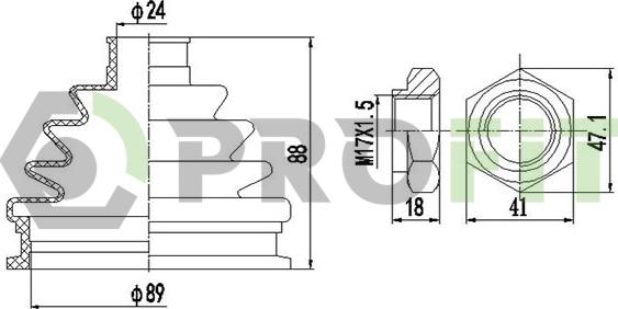 Profit 2710-0010 XLB - Joint-soufflet, arbre de commande cwaw.fr