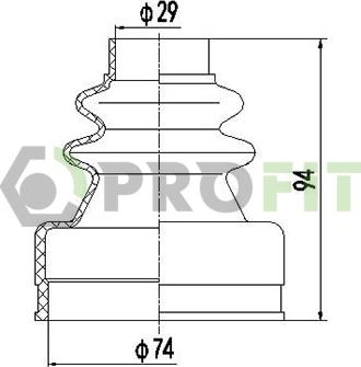 Profit 2710-0013 XLB - Joint-soufflet, arbre de commande cwaw.fr