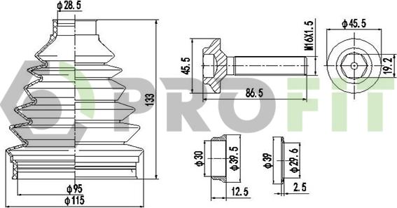 Profit 2710-0031 XLB - Joint-soufflet, arbre de commande cwaw.fr