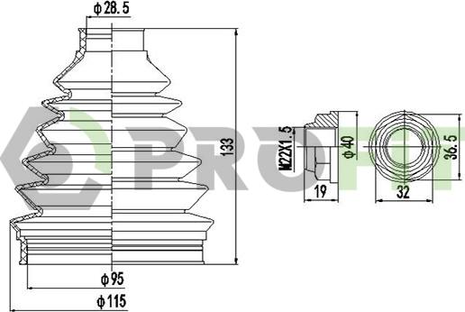 Profit 2710-0025 XLB - Joint-soufflet, arbre de commande cwaw.fr