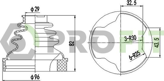 Profit 2710-0026 XLB - Joint-soufflet, arbre de commande cwaw.fr