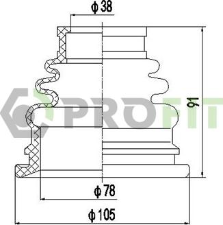 Profit 2710-0021 XLB - Joint-soufflet, arbre de commande cwaw.fr