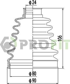 Profit 2710-0022 XLB - Joint-soufflet, arbre de commande cwaw.fr