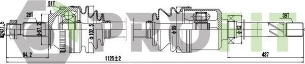 Profit 2730-0408 - Arbre de transmission cwaw.fr