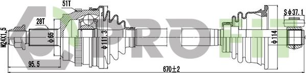 Profit 2730-0407 - Arbre de transmission cwaw.fr