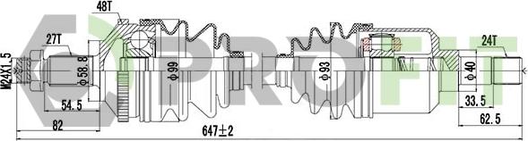 Profit 2730-0140 - Arbre de transmission cwaw.fr