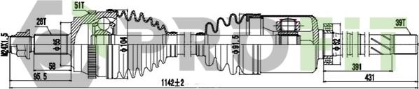 Profit 2730-0862 - Arbre de transmission cwaw.fr