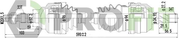 Profit 2730-0350 - Arbre de transmission cwaw.fr