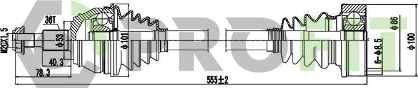 Profit 2730-0358 - Arbre de transmission cwaw.fr