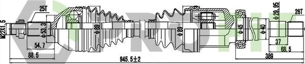 Profit 2730-0375 - Arbre de transmission cwaw.fr