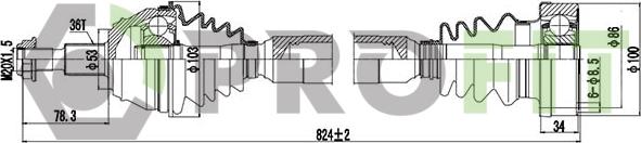 Profit 2730-0211 - Arbre de transmission cwaw.fr