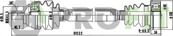 Profit 2730-0760 - Arbre de transmission cwaw.fr