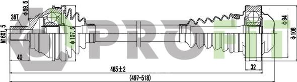 Profit 2730-0761 - Arbre de transmission cwaw.fr