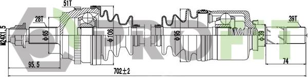 Profit 2730-1037 - Arbre de transmission cwaw.fr