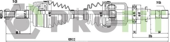 Profit 2730-1375 - Arbre de transmission cwaw.fr