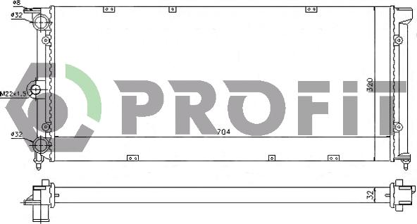 Profit PR 9565A4 - Radiateur, refroidissement du moteur cwaw.fr