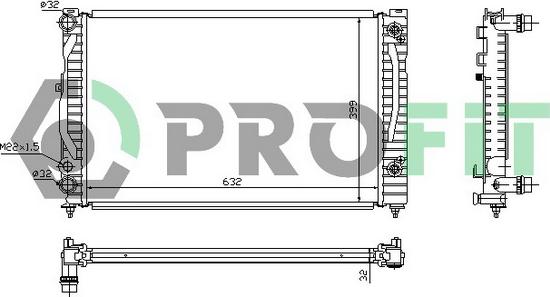 Profit PR 9539A1 - Radiateur, refroidissement du moteur cwaw.fr