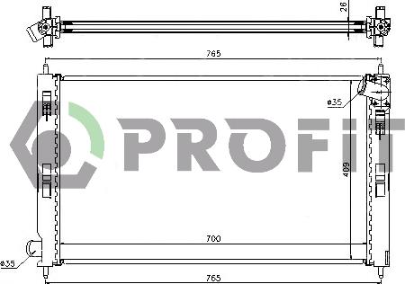 Profit PR 4012A1 - Radiateur, refroidissement du moteur cwaw.fr