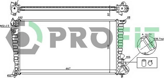 Profit PR 5560A1 - Radiateur, refroidissement du moteur cwaw.fr