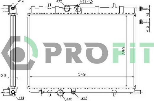 Profit PR 5514A1 - Radiateur, refroidissement du moteur cwaw.fr