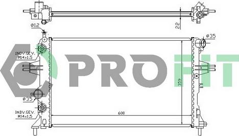 Profit PR 5054A1 - Radiateur, refroidissement du moteur cwaw.fr