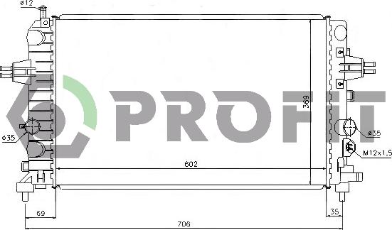 Profit PR 5055A1 - Radiateur, refroidissement du moteur cwaw.fr