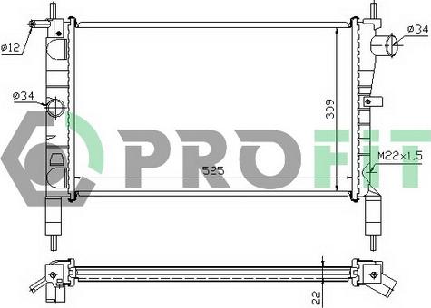 Profit PR 5050A2 - Radiateur, refroidissement du moteur cwaw.fr