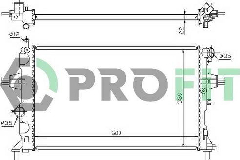 Profit PR 5051A1 - Radiateur, refroidissement du moteur cwaw.fr