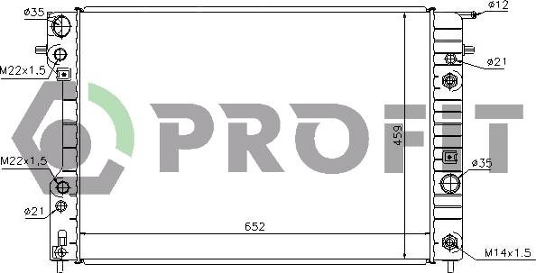 Profit PR 5080A1 - Radiateur, refroidissement du moteur cwaw.fr