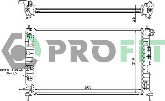 Profit PR 5077A2 - Radiateur, refroidissement du moteur cwaw.fr