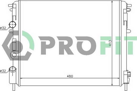 Profit PR 6032A1 - Radiateur, refroidissement du moteur cwaw.fr