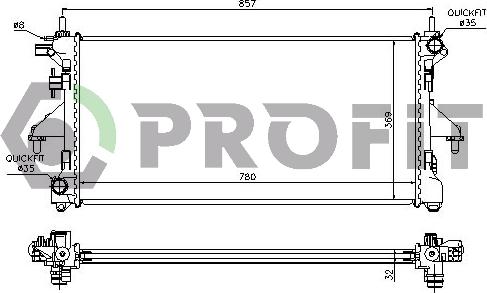 Profit PR 0540N3 - Radiateur, refroidissement du moteur cwaw.fr