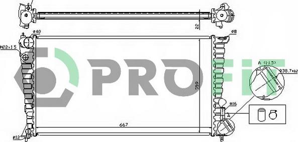 Profit PR 0547A1 - Radiateur, refroidissement du moteur cwaw.fr