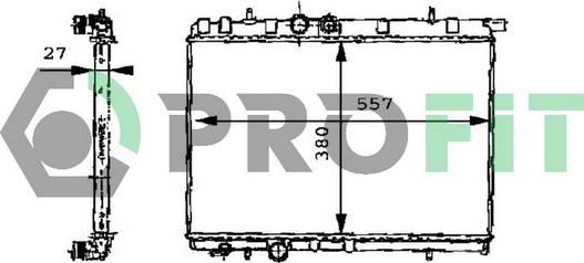 Profit PR 0510N1 - Radiateur, refroidissement du moteur cwaw.fr