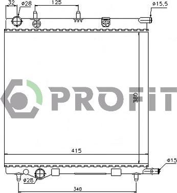 Profit PR 0524A1 - Radiateur, refroidissement du moteur cwaw.fr