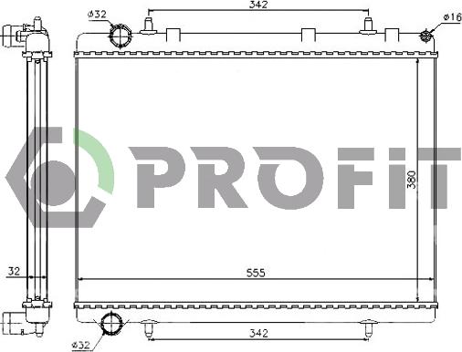 Profit PR 0523A1 - Radiateur, refroidissement du moteur cwaw.fr