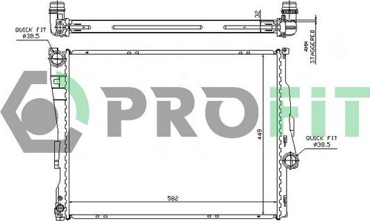 Profit PR 0054A3 - Radiateur, refroidissement du moteur cwaw.fr