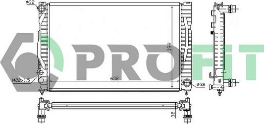 Profit PR 0014A1 - Radiateur, refroidissement du moteur cwaw.fr