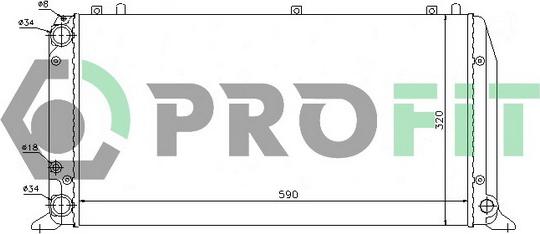 Profit PR 0016A2 - Radiateur, refroidissement du moteur cwaw.fr