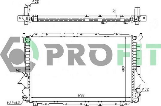 Profit PR 0012A5 - Radiateur, refroidissement du moteur cwaw.fr