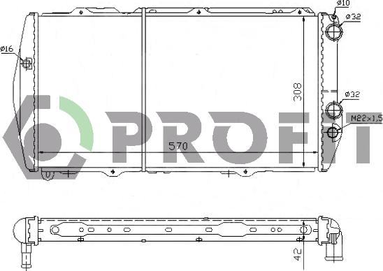 Profit PR 0012A6 - Radiateur, refroidissement du moteur cwaw.fr