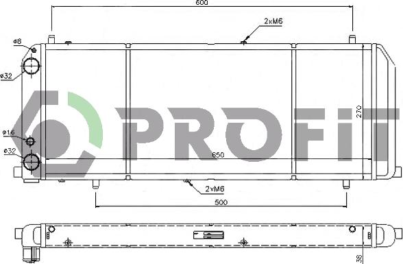 Profit PR 0012A7 - Radiateur, refroidissement du moteur cwaw.fr