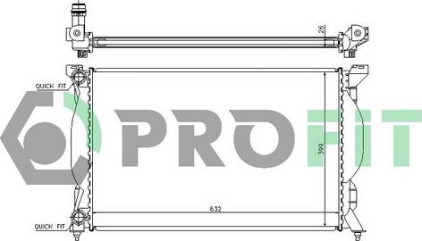 Profit PR 0017A2 - Radiateur, refroidissement du moteur cwaw.fr